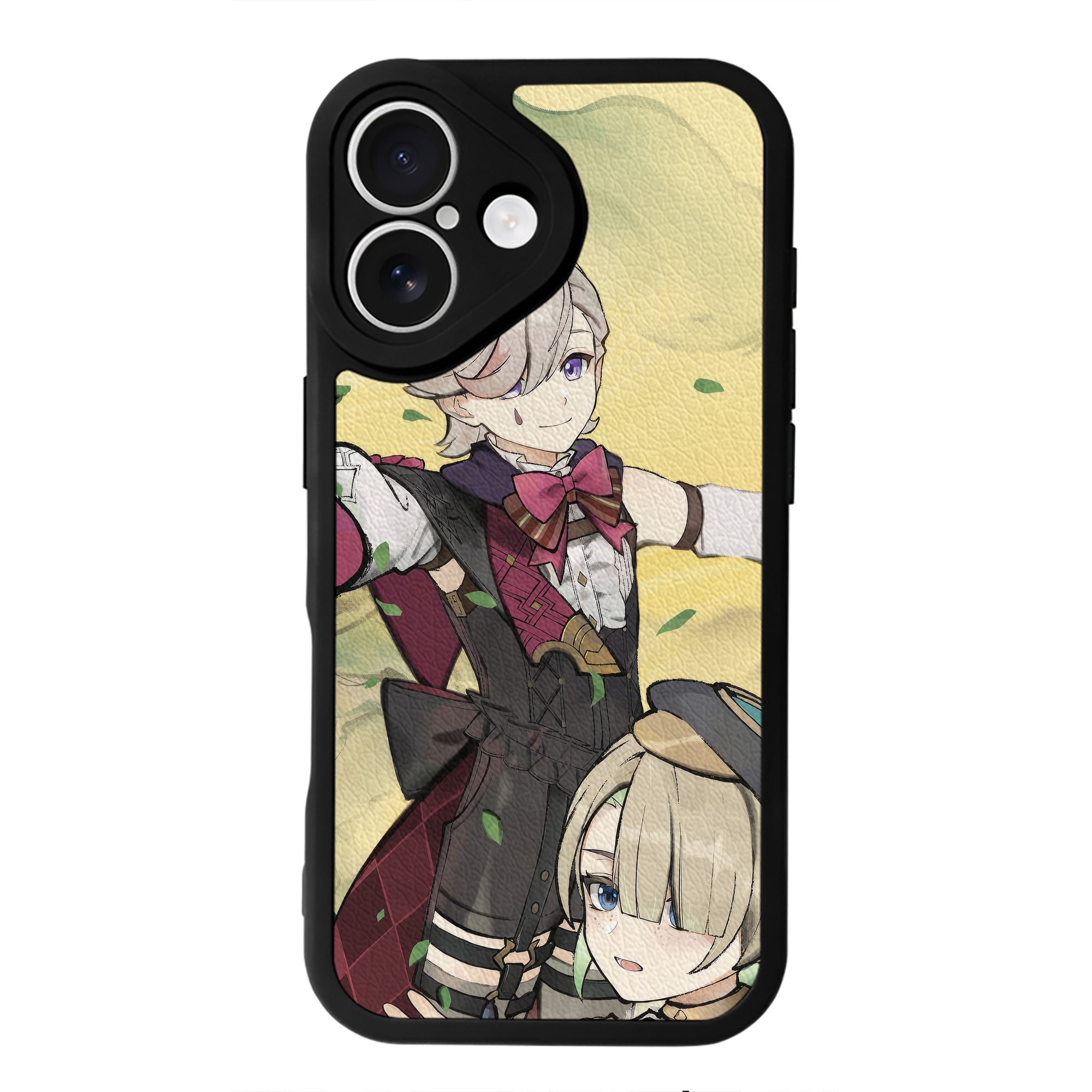 げんし神 genshin 【iPhone 16シリーズ対応】シリコンスマホケース（レザー調） 材質：シリコン